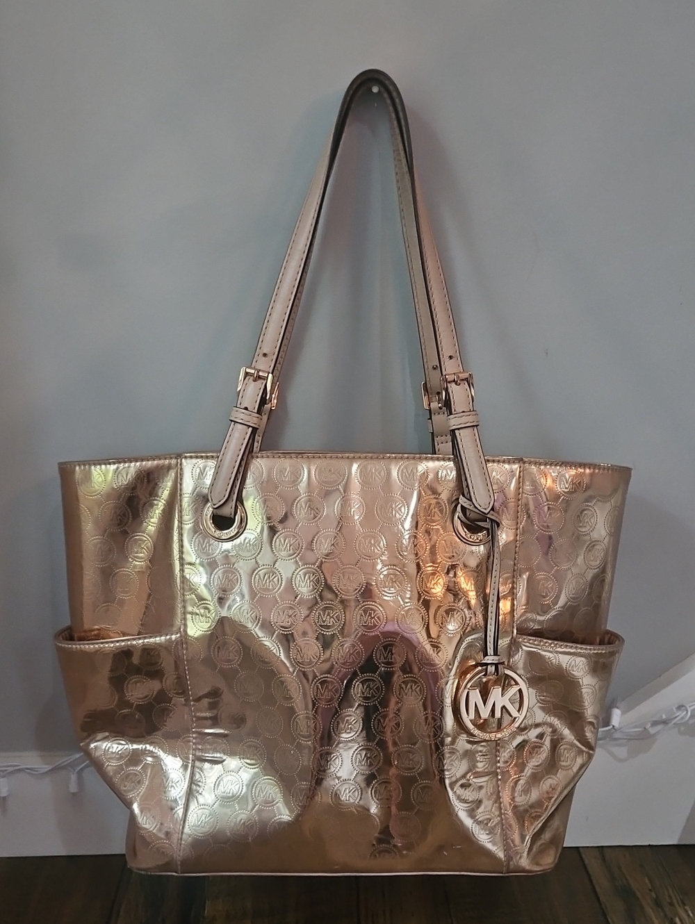 Michael Kors Rose Gold Reversible Tote Bag